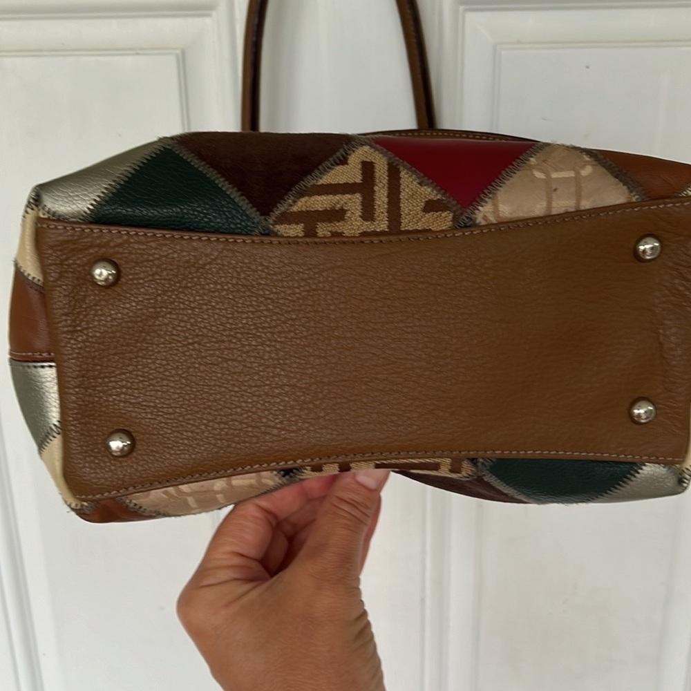 Tignanello Patchwork Multicolor Shopper Leather S… - image 5